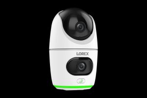 Lorex 2K Twin Lens Indoor Pan-Tilt Wi-Fi Safety Camera overview