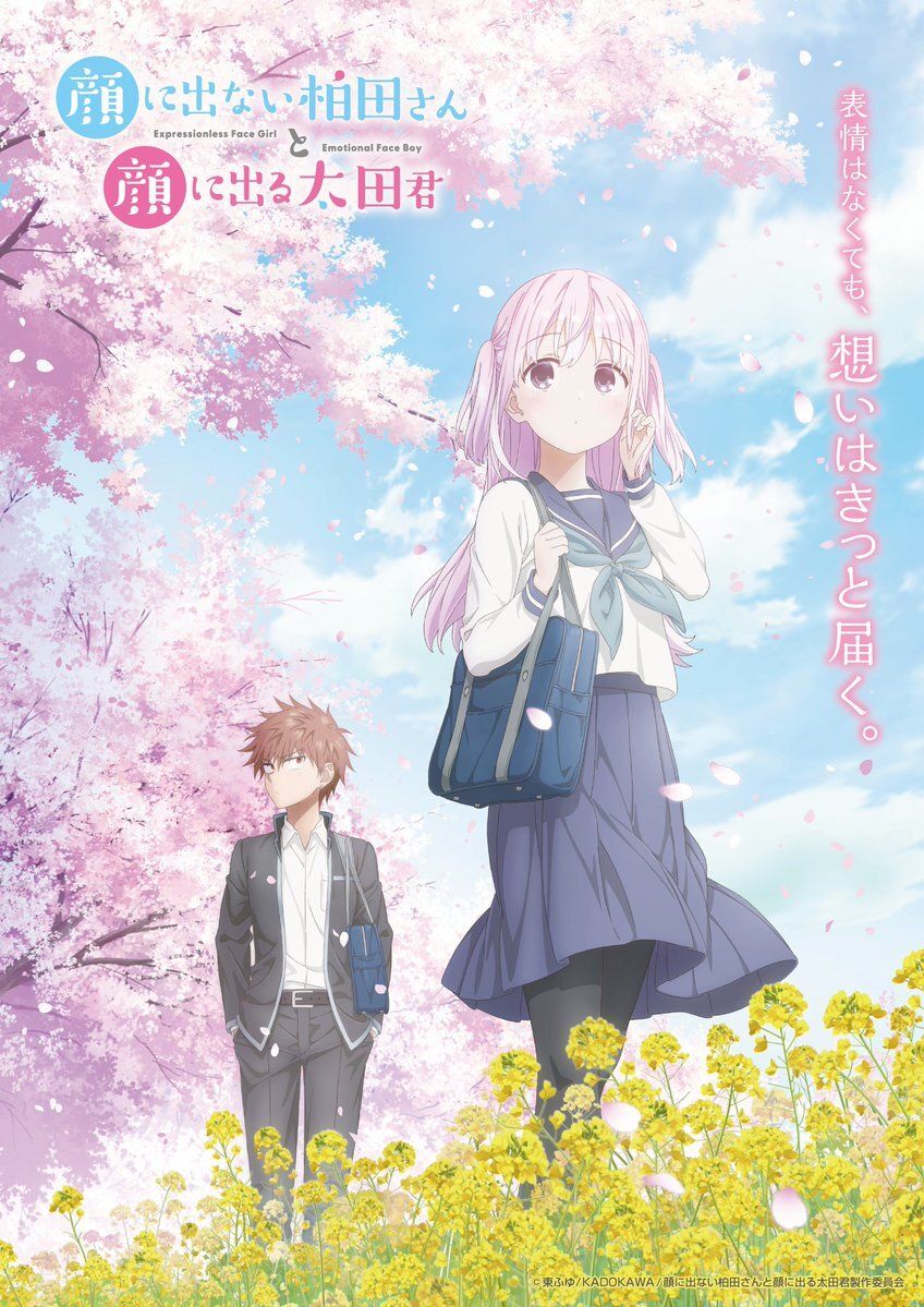 Internet Manga ‘Kao ni Denai Kashiwada-san to Kao ni Deru Oota-kun’ Will get TV Anime