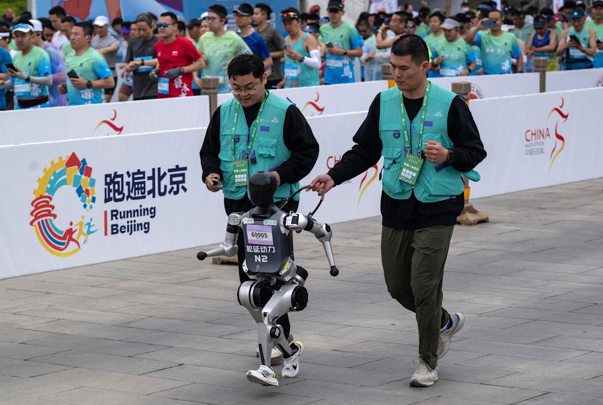 A bunch of robots ran a half of-marathon alongside humans and it became once extremely goofy