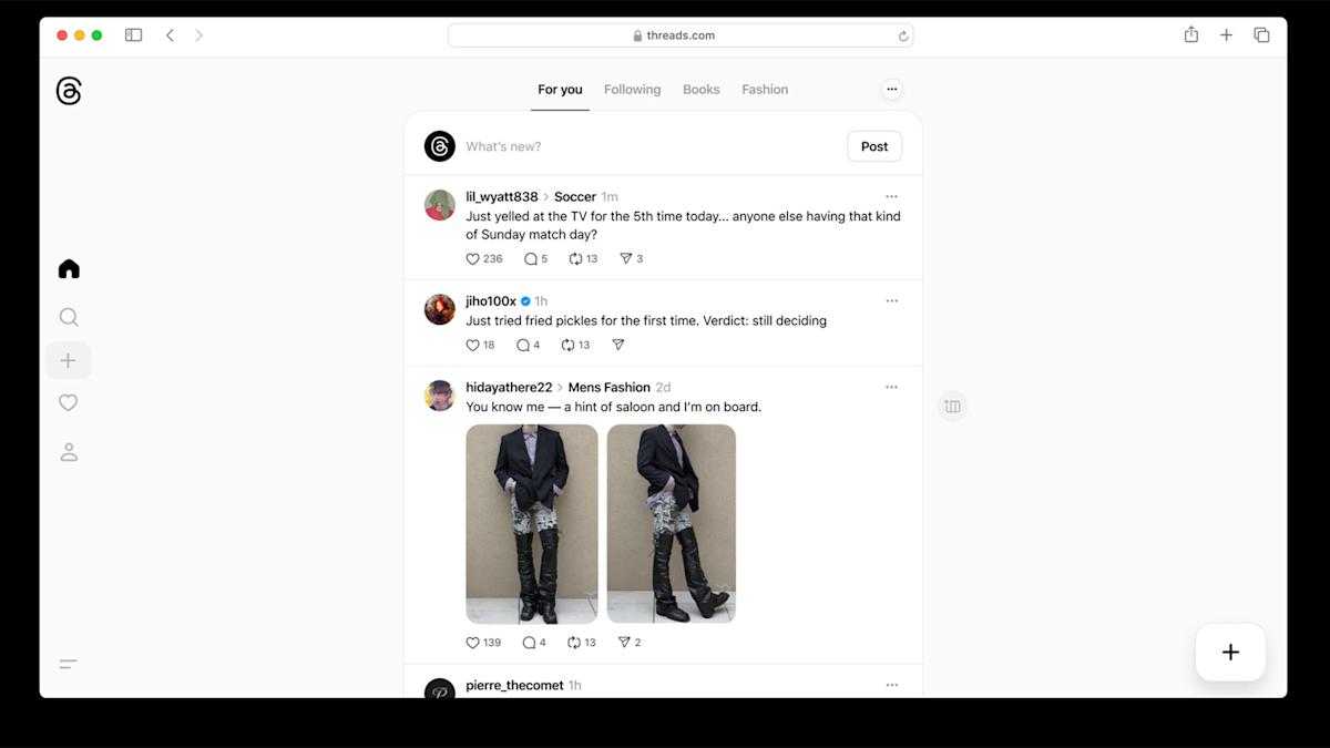 Threads is involving to threads.com and adding a bunch of most recent net parts