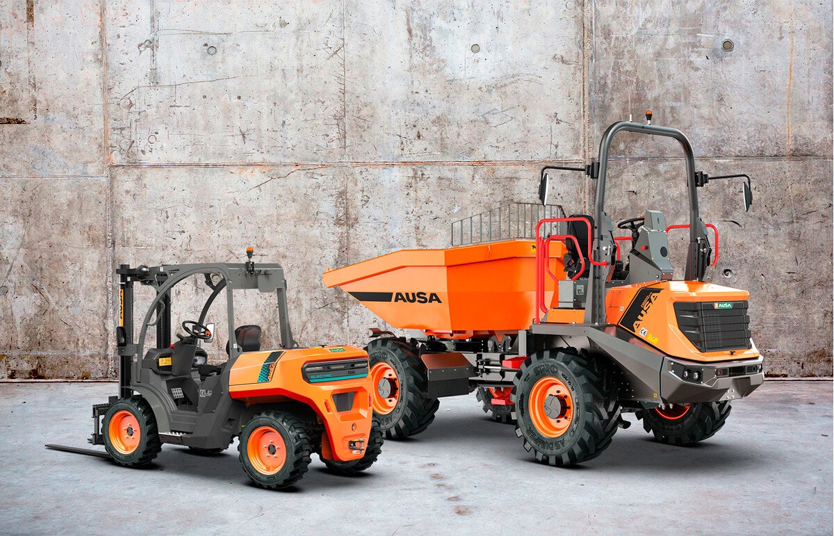 Ausa Rolls Out First Electrical Tough-Terrain Forklift, Contemporary Reversible Dumper