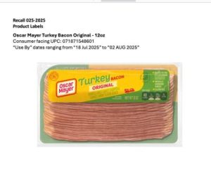 Kraft Heinz recalls 368,000 pounds of absolutely cooked turkey bacon