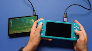 This HDMI mod helps you to play Nintendo Switch Lite on a mountainous conceal