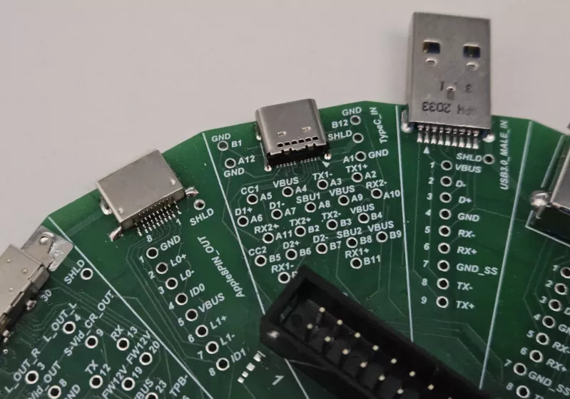 USB testing “wheel” affords a few ports to check homely devices or cables