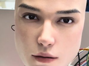 This robot head looks to be so life like, it is creepy
