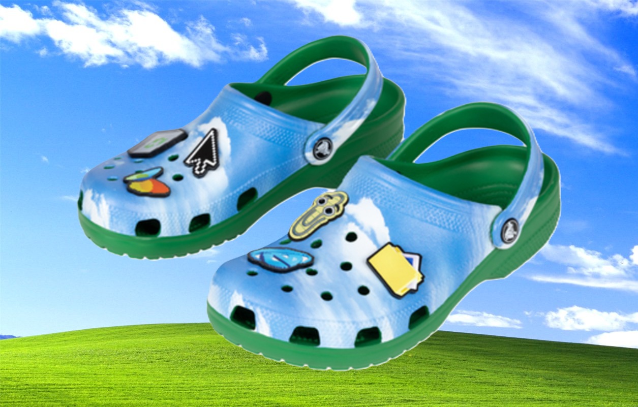 Microsoft’s Windows XP Crocs in the intervening time are formally a thing