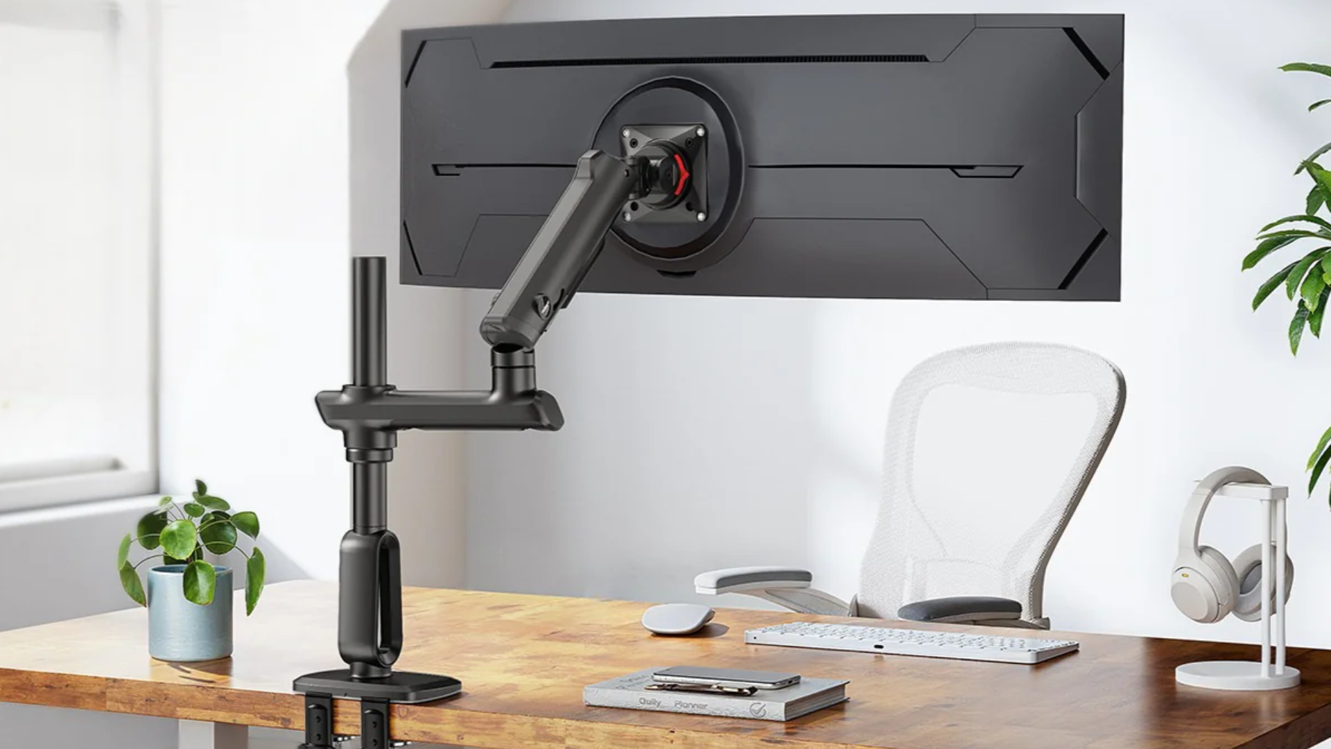 Your big show screen wants an gigantic VESA arm, and this one is easiest $55